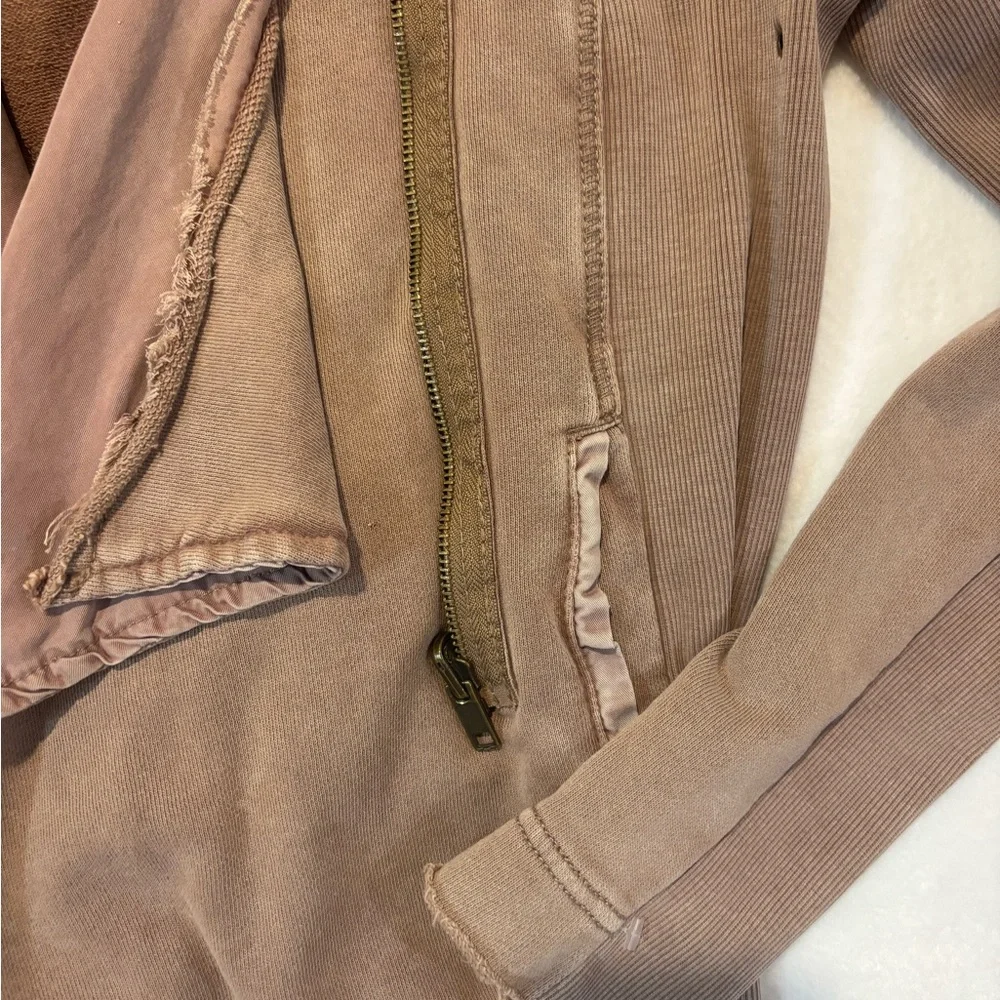 FREE PEOPLE Women’s Light Brown/mauve moto jacket